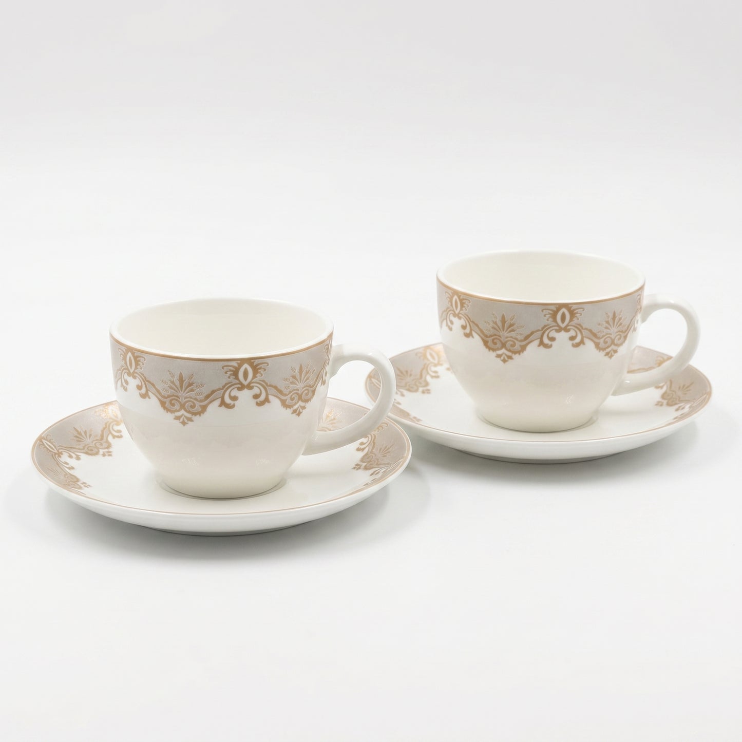 Mark Golden Elegance Cup & Saucer Set – 6 Pieces | Luxury Tea Set