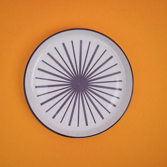 Mario Maroon Snack Plate Set – Set of 6 Premium Porcelain Plates