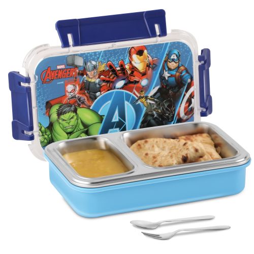 Jaypee Toonbox Kids Insulated Lunch Box – Steel Inner Tiffin with Side Locks, Spoon & Fork