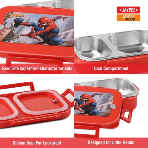 Jaypee Toonbox Insulated Kids Lunch Box with Steel Inner, Spoon & Fork | Leakproof & Airtight Tiffin