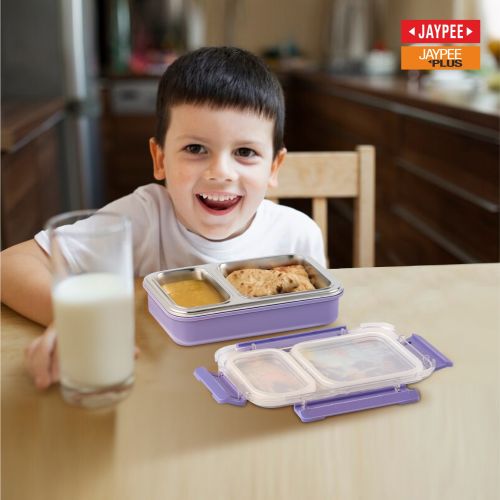Jaypee Toonbox Kids Insulated Lunch Box – Steel Inner Tiffin with Side Locks, Spoon & Fork