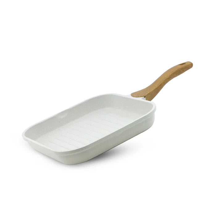 Naturally Cast Aluminum 26 cm Grill Pan – Even Heating, Induction & Gas Stove Compatible