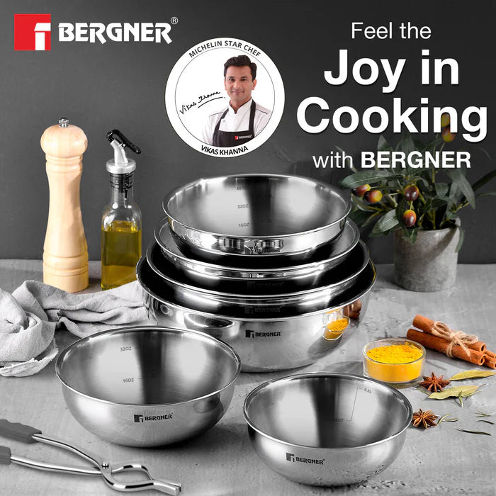 Argent Tri-Ply Stainless Steel Tasra | Induction Bottom | Durable & Food-Safe Cookware