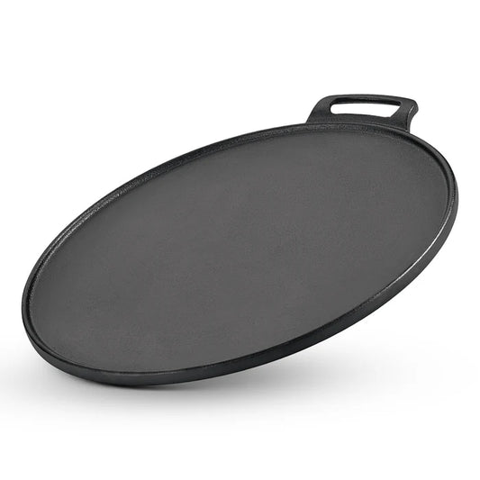 Eco Cast Iron 30 cm Flat Tawa | One Handle Design | Even Heat Distribution