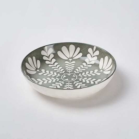 Nordic Style Floral Pattern Stoneware Plates