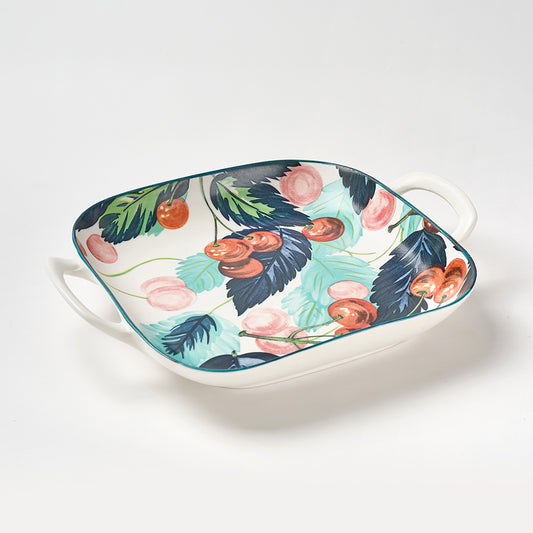 Modern Cherry Print Ceramic Tableware Set