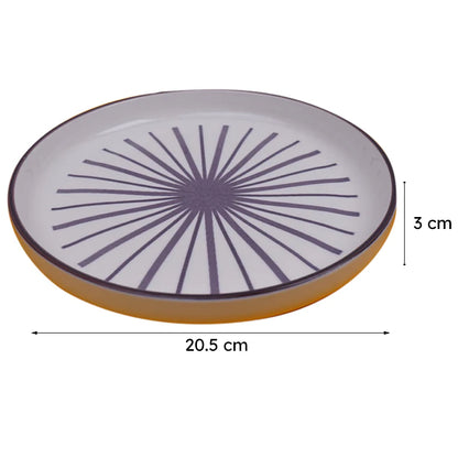 Mario Maroon Snack Plate Set – Set of 6 Premium Porcelain Plates