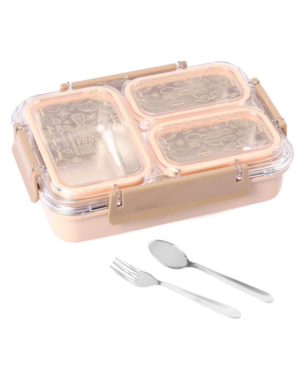 Jaypee Exteel Triple Cavity Stainless Steel Lunch Box | Double Wall Insulated | Leak Proof Containers | Ideal for Office, School & College