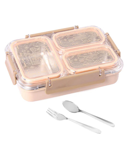 Jaypee Exteel Triple Cavity Stainless Steel Lunch Box | Double Wall Insulated | Leak Proof Containers | Ideal for Office, School & College