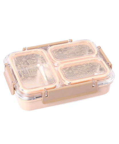 Jaypee Exteel Triple Cavity Stainless Steel Lunch Box | Double Wall Insulated | Leak Proof Containers | Ideal for Office, School & College