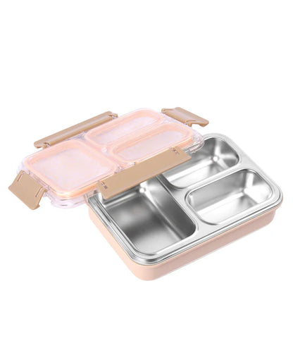 Jaypee Exteel Triple Cavity Stainless Steel Lunch Box | Double Wall Insulated | Leak Proof Containers | Ideal for Office, School & College