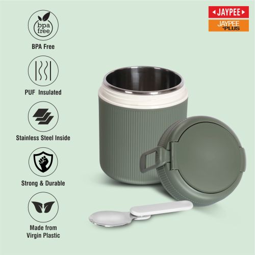 Jaypee Solo Meal Stainless Steel Lunch Box 500ml | Ideal for Office, School & Travel | Durable & Hygienic