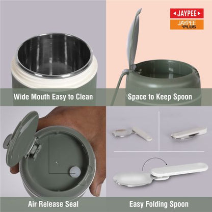 Jaypee Solo Meal Stainless Steel Lunch Box 500ml | Ideal for Office, School & Travel | Durable & Hygienic