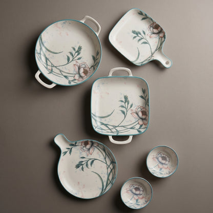Floral Elegance Ceramic Serving Set