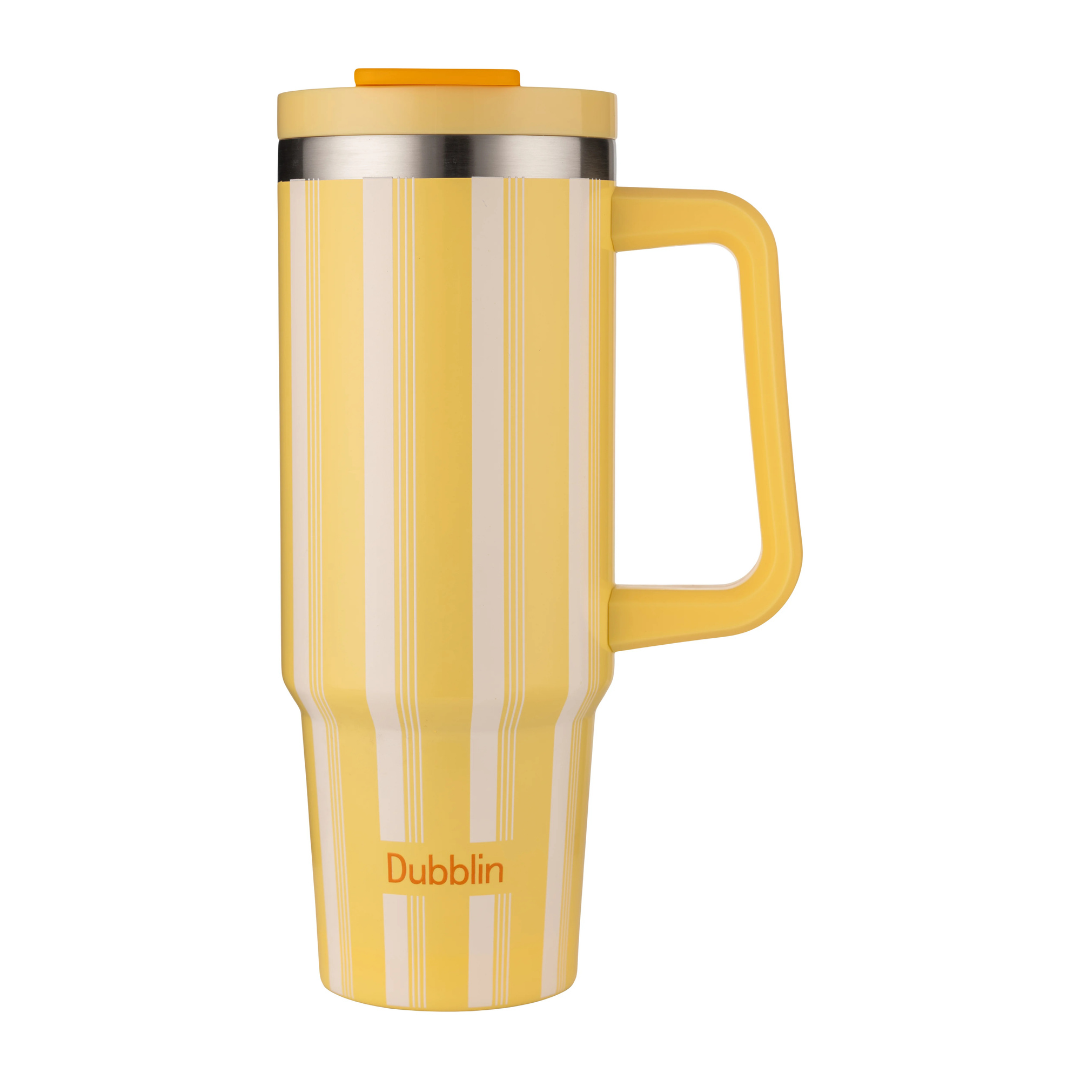 Dubblin ROCK Vacuum Insulated Stainless Steel Tumbler with Handle & Leak-Proof Lid – BPA Free Travel Mug