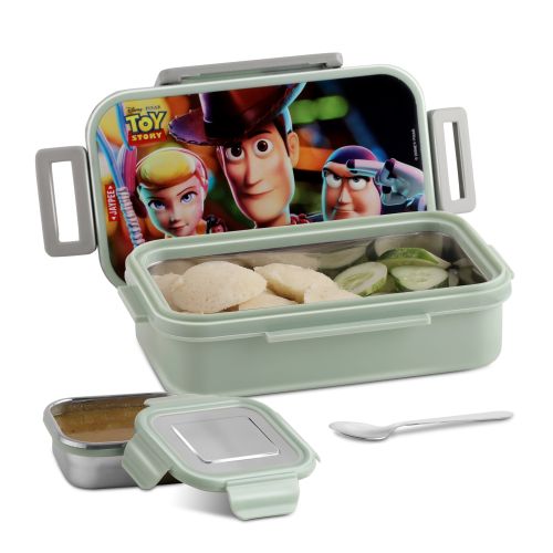 Jaypee Maxteel Kids Insulated Lunch Box – Steel Inner Tiffin with Side Locks & Spoon