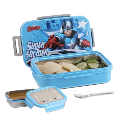 Jaypee Maxteel Kids Insulated Lunch Box – Steel Inner Tiffin with Side Locks & Spoon