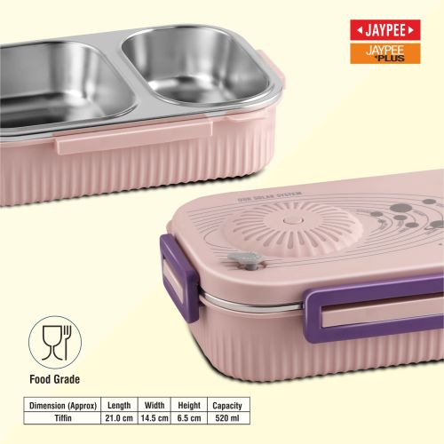 LED Light Kids Insulated Lunch Box with Steel Inner, Spoon & Fork | 360° Leakproof Tiffin