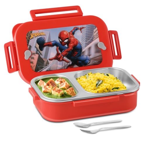 Jaypee Toonbox Insulated Kids Lunch Box with Steel Inner, Spoon & Fork | Leakproof & Airtight Tiffin