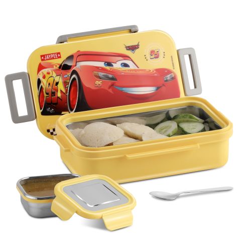 Jaypee Maxteel Kids Insulated Lunch Box – Steel Inner Tiffin with Side Locks & Spoon