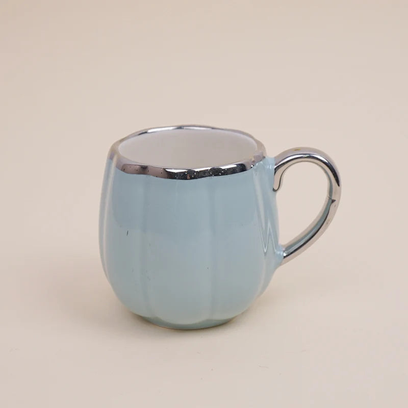 Magina Blue Ceramic Cup Set (180 ml) – Set of 6 Premium Porcelain Cups