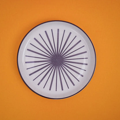 Mario Maroon Snack Plate Set – Set of 6 Premium Porcelain Plates