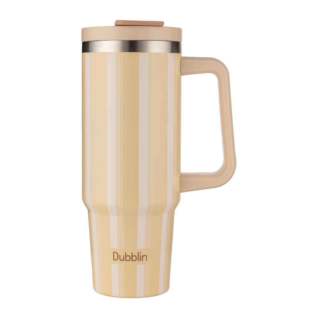 Dubblin ROCK Vacuum Insulated Stainless Steel Tumbler with Handle & Leak-Proof Lid – BPA Free Travel Mug