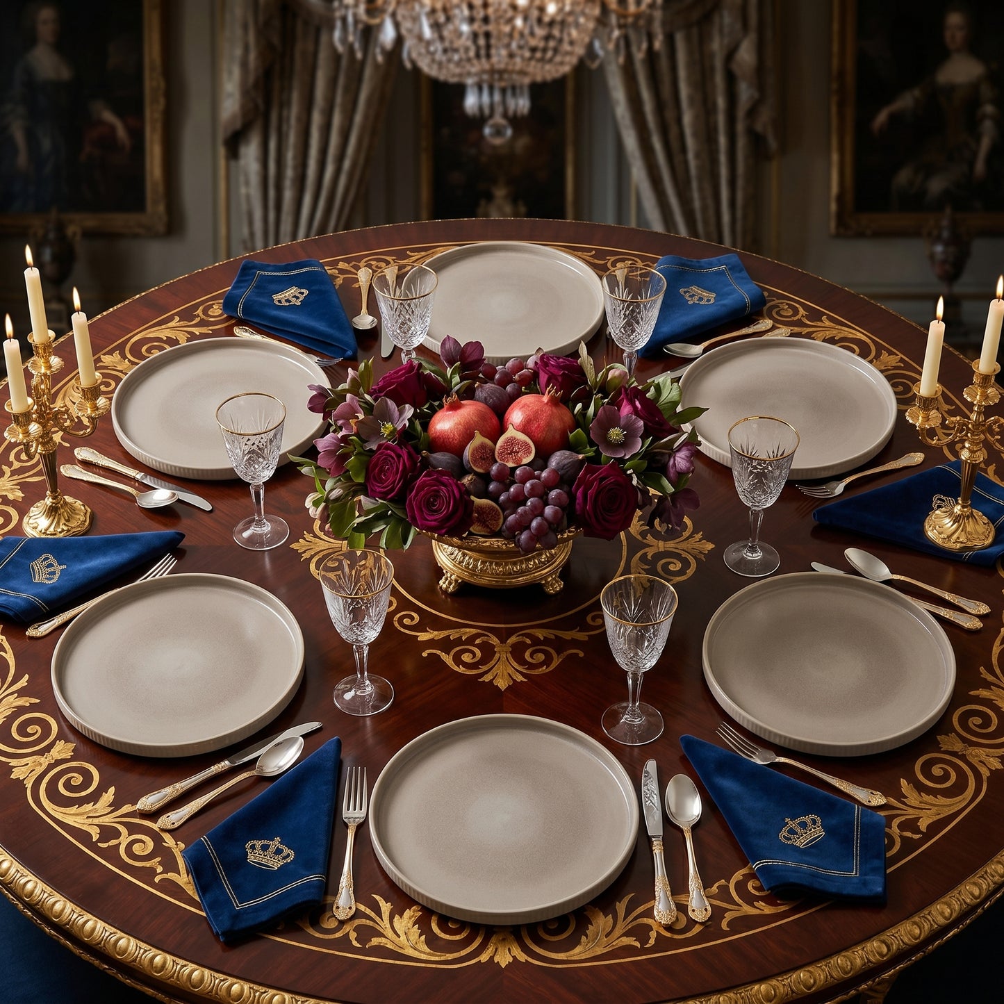 Tachiso Premium Ribbed Ceramic Dinner Plates Set – 6 Pieces