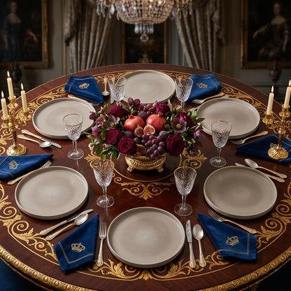 Tachiso Premium Ribbed Ceramic Dinner Plates Set – 6 Pieces