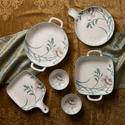Floral Elegance Ceramic Serving Set
