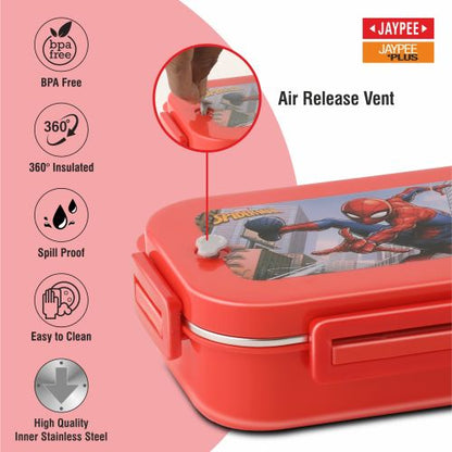 Jaypee Toonbox Insulated Kids Lunch Box with Steel Inner, Spoon & Fork | Leakproof & Airtight Tiffin