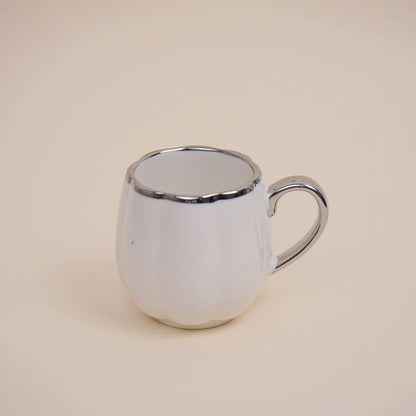 Premium Magina White Porcelain Cup Set (6 Pieces, 180 ml)