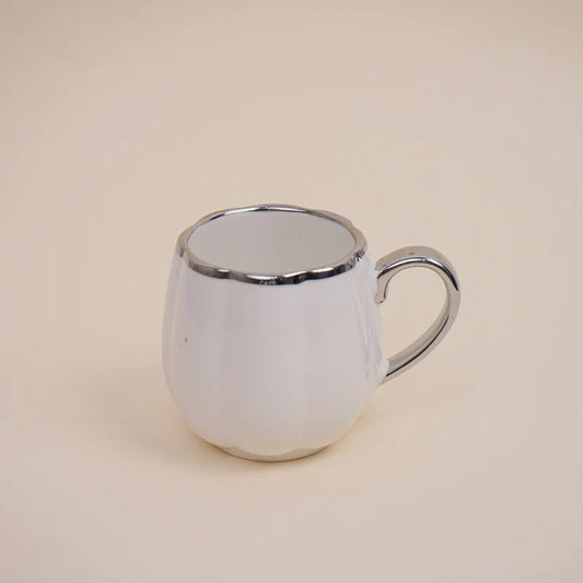 Premium Magina White Porcelain Cup Set (6 Pieces, 180 ml)