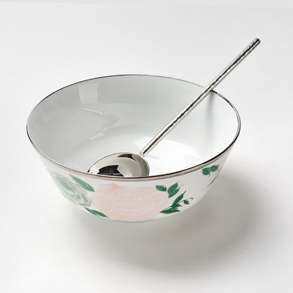 Exquisite 14-Piece Floral Pudding & Dessert Serving Set