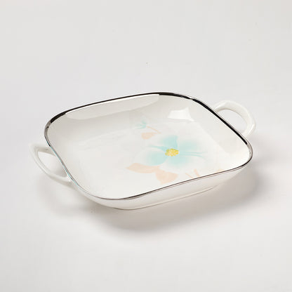 Mint Bloom 3-Piece Platter Set