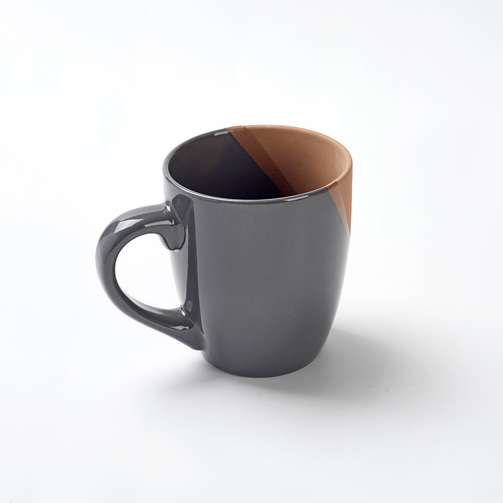 Earthen blue Ceramic Breakfast Cup and Bowl Set (4 Pieces)