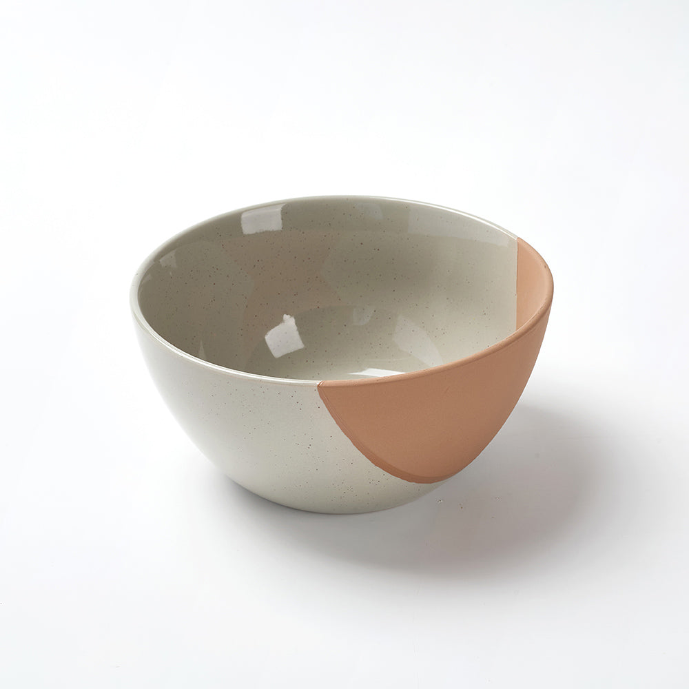 Earthen grey Ceramic Breakfast Cup and Bowl Set (4 Pieces)