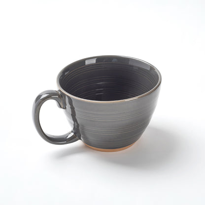 Earthen Mist Ceramic Ramen Bowl Set (6 Pieces)