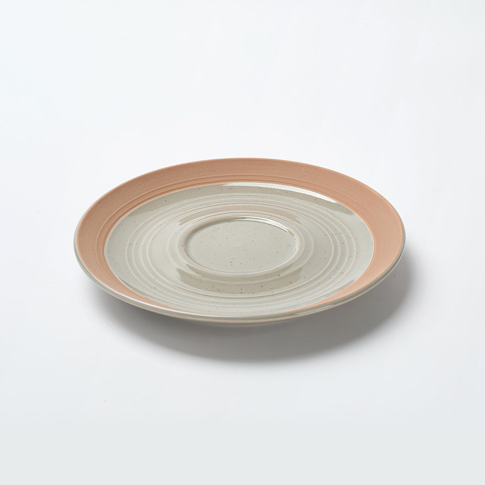 Earthen Mist Ceramic Tea Cup & Saucer Set (12 Pieces)