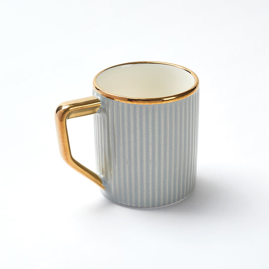 GREY Luxe Ribbed Ceramic Mug Set (6 Pieces)