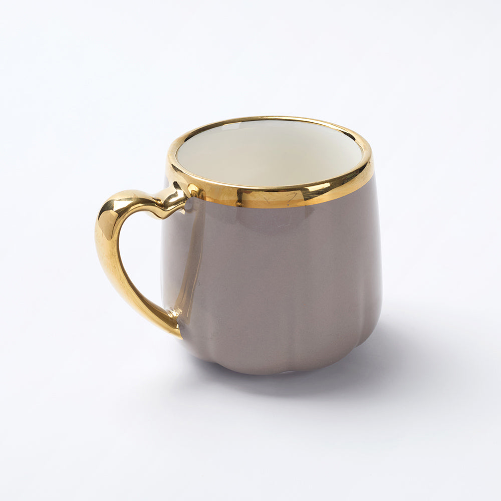 Luxury Gold Rim Coffee Mug Set (6 Pieces)