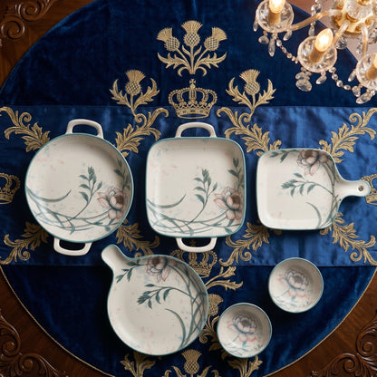 Floral Elegance Ceramic Serving Set
