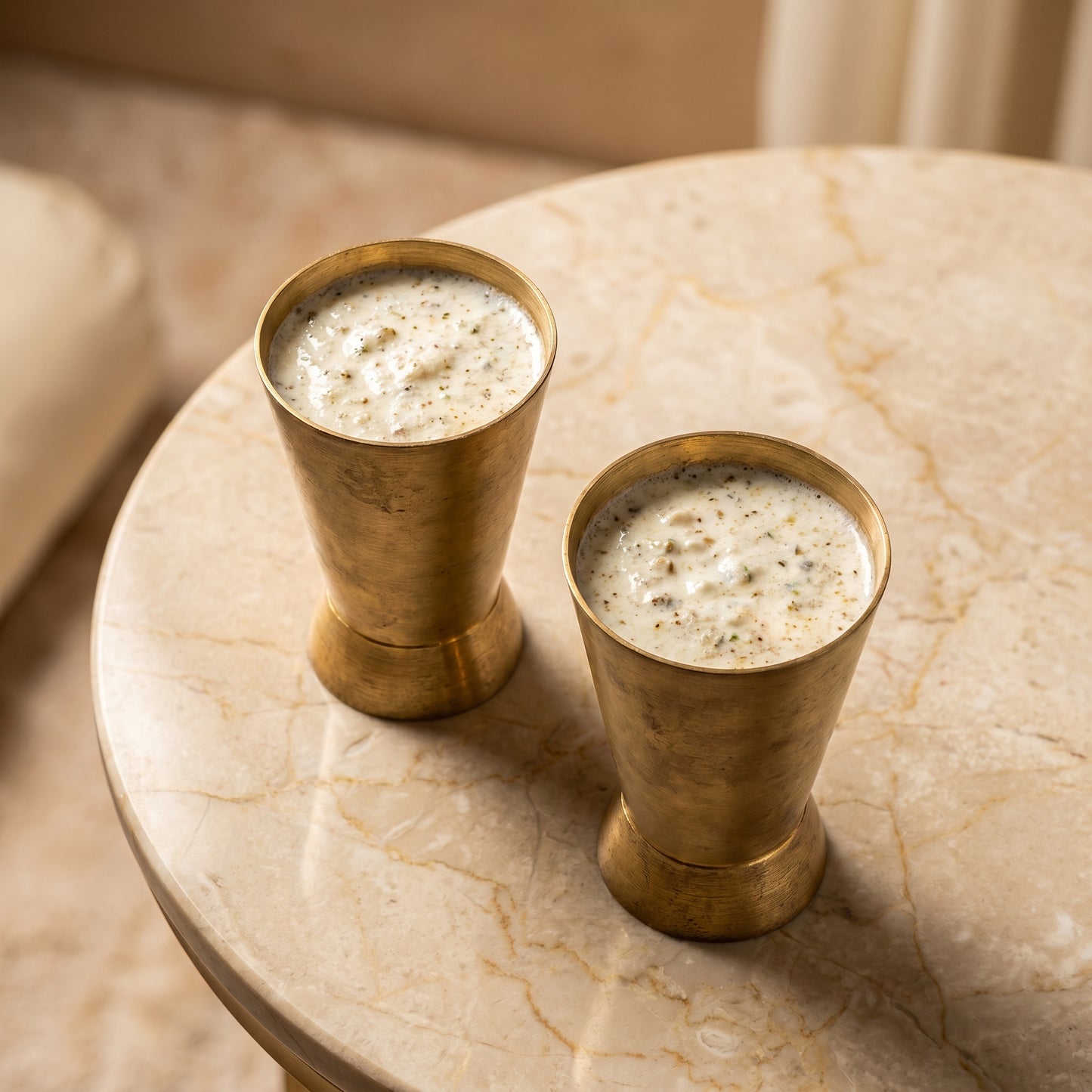 Royal Brass Tumbler Glass Set of 4