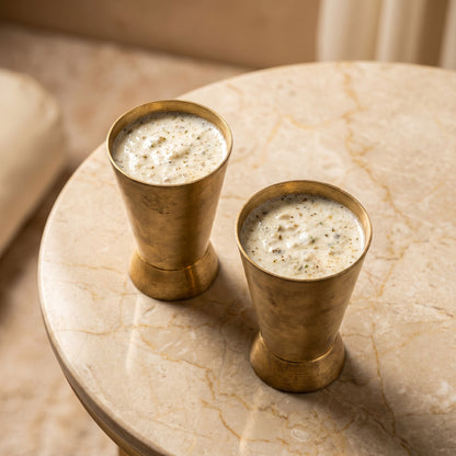 Royal Brass Tumbler Glass Set of 4