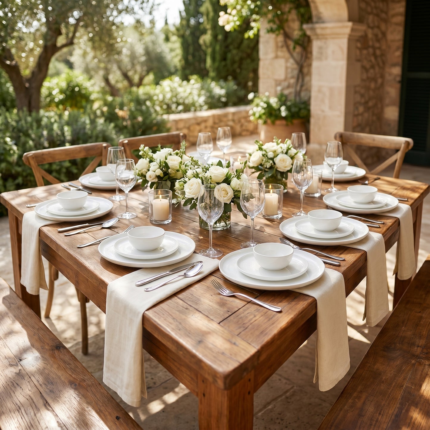 OSLO Opal Glass Premium White Dinner 18pc Set –  Dining Collection