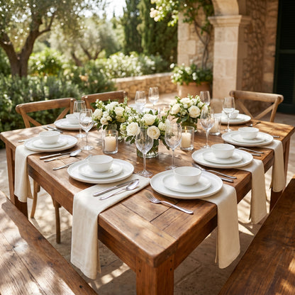 OSLO Opal Glass Premium White Dinner 18pc Set –  Dining Collection