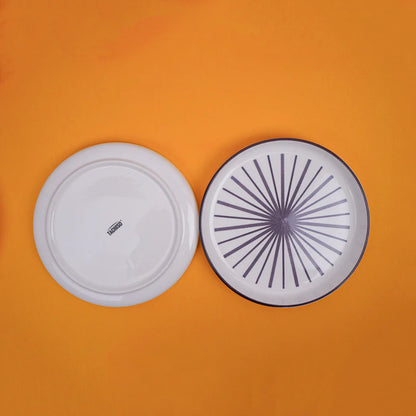 Mario Maroon Snack Plate Set – Set of 6 Premium Porcelain Plates