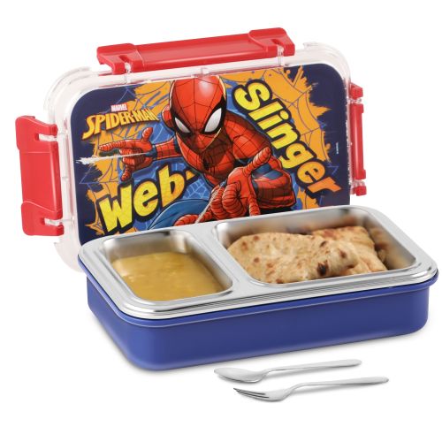 Jaypee Toonbox Kids Insulated Lunch Box – Steel Inner Tiffin with Side Locks, Spoon & Fork