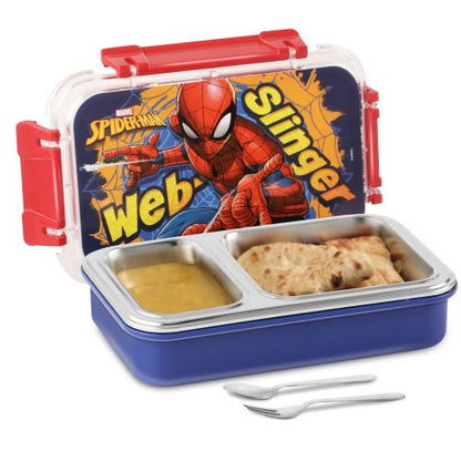 Jaypee Toonbox Kids Insulated Lunch Box – Steel Inner Tiffin with Side Locks, Spoon & Fork