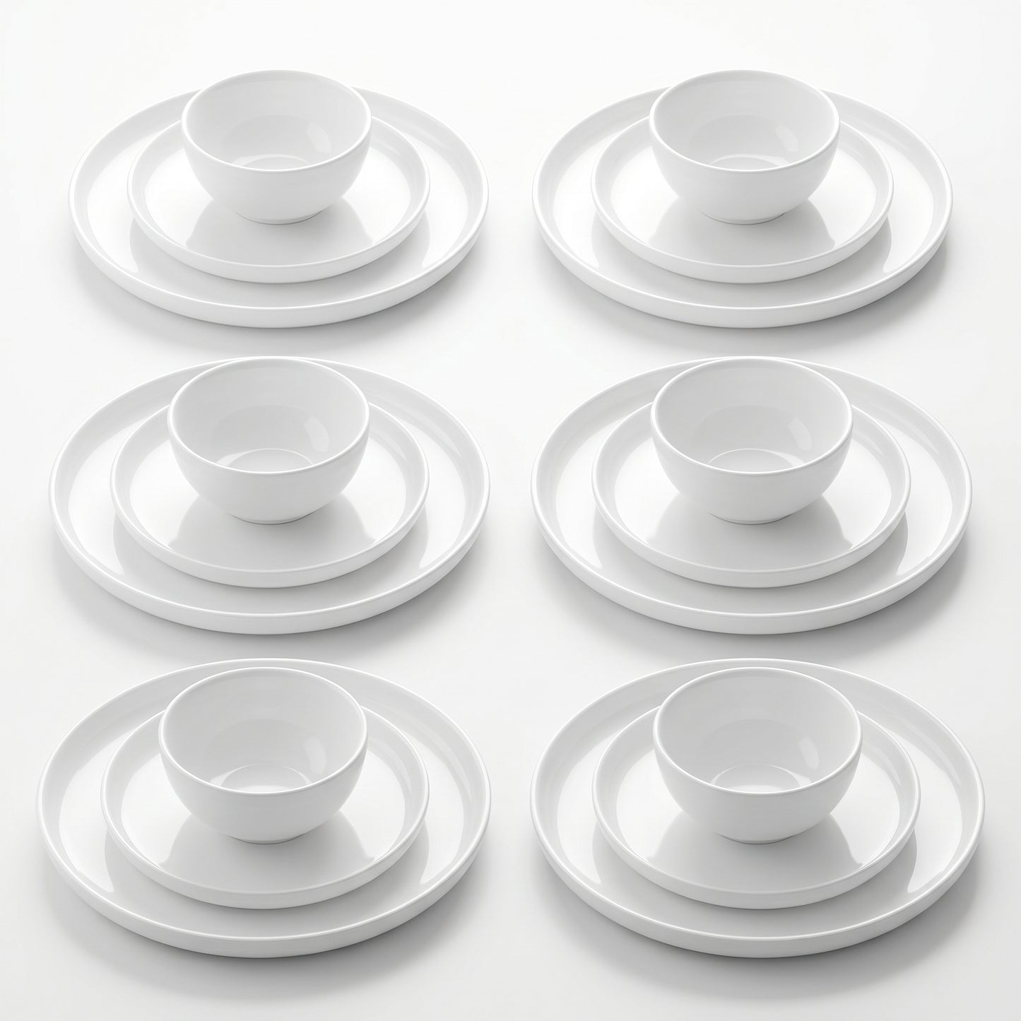OSLO Opal Glass Premium White Dinner 18pc Set –  Dining Collection